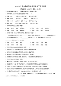精品解析：湖北省十堰市2020年中考语文试题（原卷版）