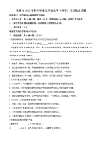 精品解析：贵州省安顺市2020年中考语文试题（原卷版）
