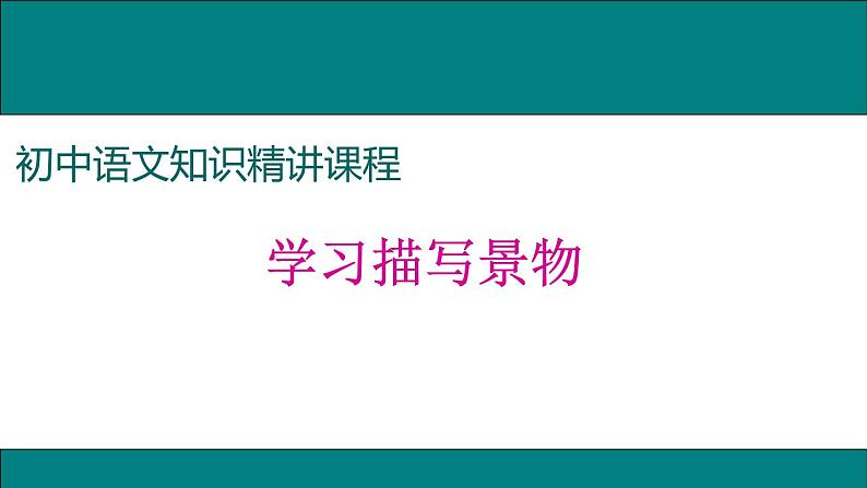 人教部编语文八年级上 学习描写景物 课件01