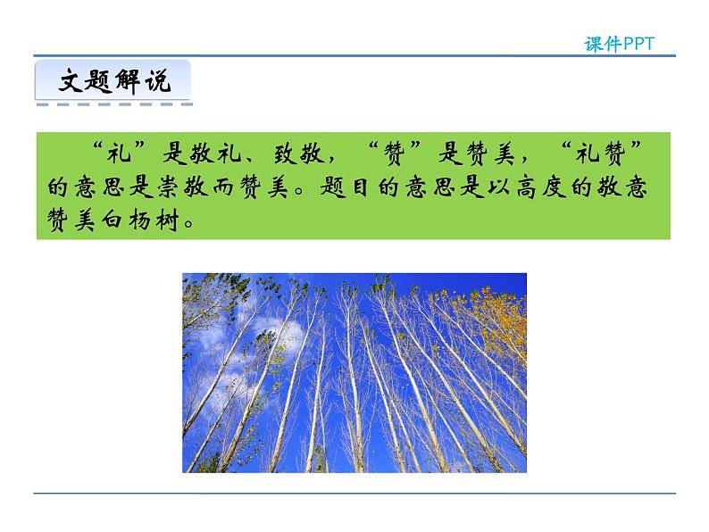 人教部编语文八年级上 14 白杨礼赞 课件05