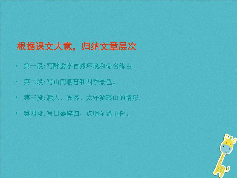 人教部编语文九年级上第11课 醉翁亭记教学课件 新人教版第7页