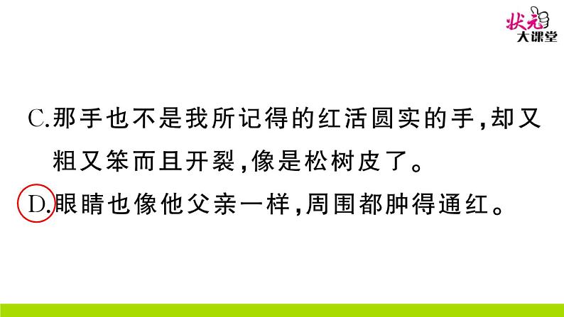 人教部编语文九年级上14 故乡 作业课件06
