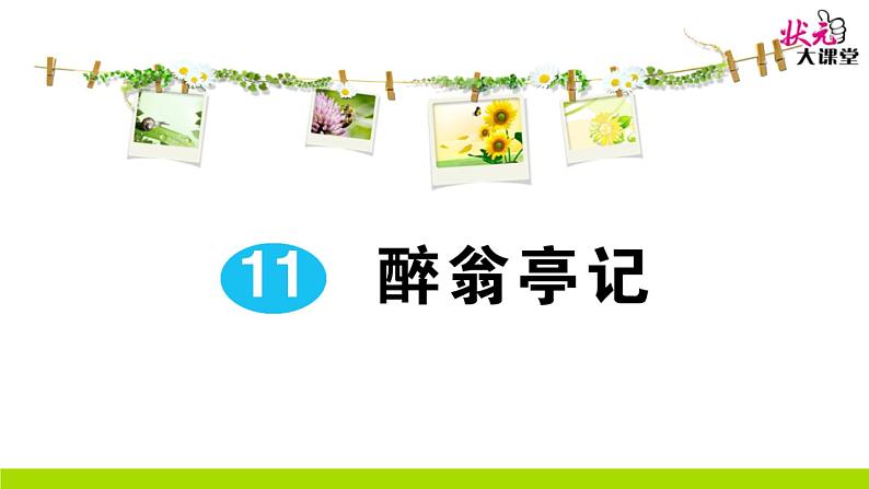 人教部编语文九年级上11 醉翁亭记 作业课件第1页