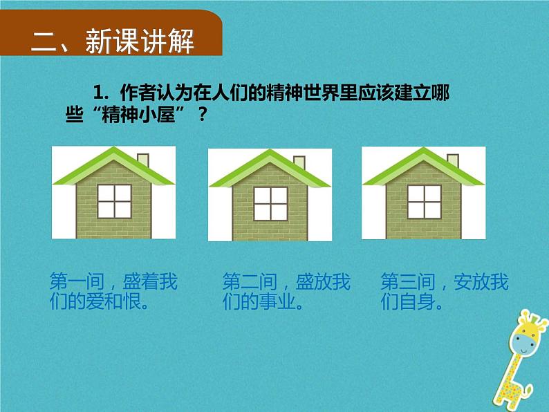 人教部编语文九年级上第9课《精神的三间小屋》导学课件(教师版)06