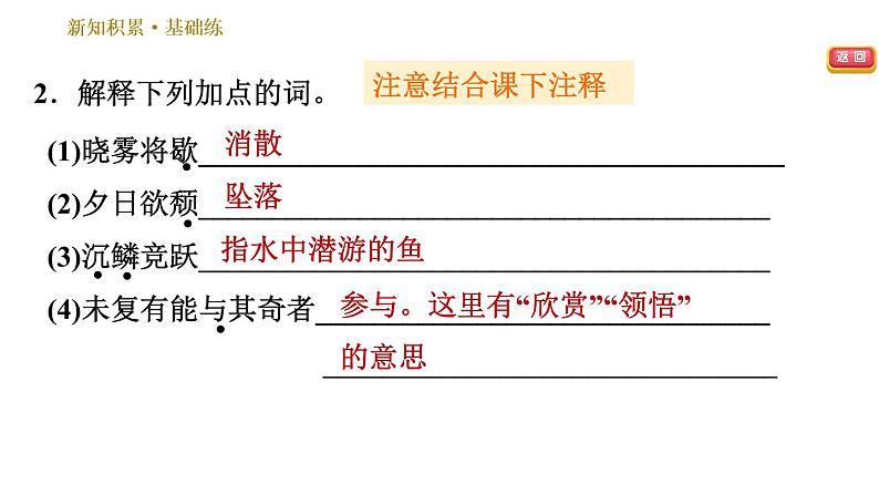 部编版八年级上册语文习题课件 第3单元 11 短文二篇第6页