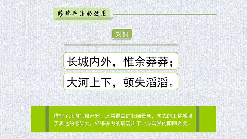人教部编版九年级语文上册《沁园春·雪》写景之妙 课件06