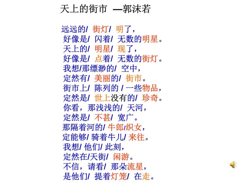 初中人教部编版20 天上的街市图片ppt课件