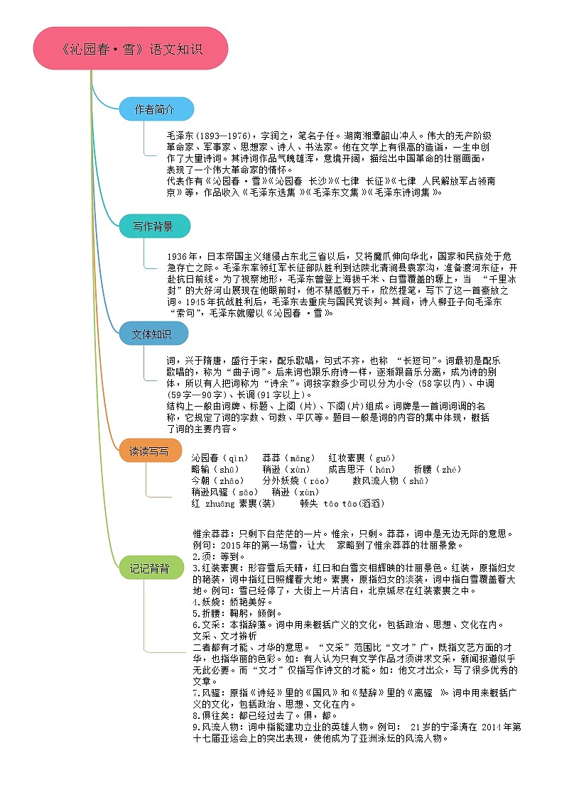 01《沁园春·雪》课件+思维导图+习题+素材03