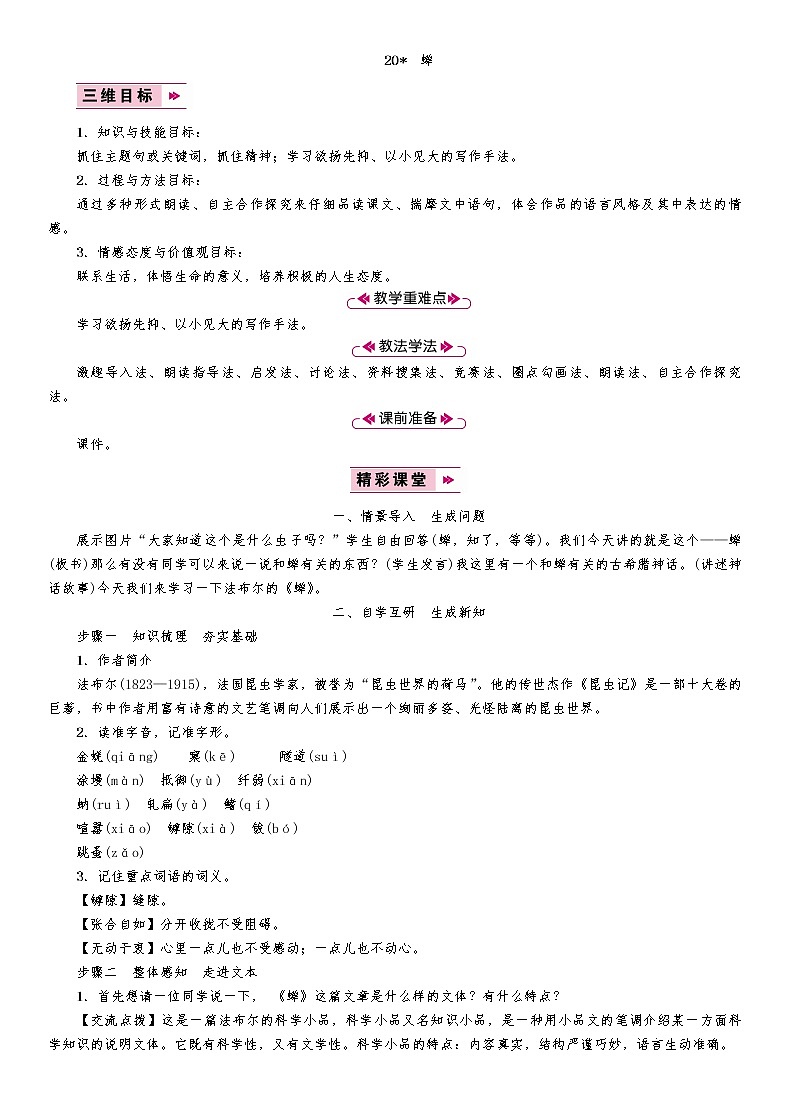 20 蝉 教案01
