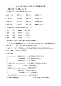 陕西省2021年中考语文试题（原版卷+解析卷）