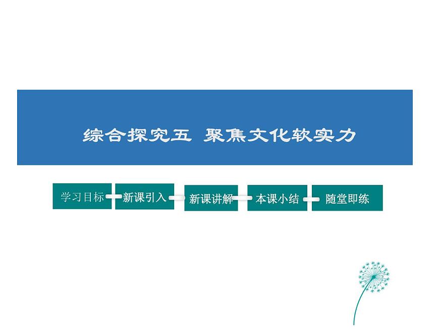 2021-2022學(xué)年度人教版九年級(jí)歷史與社會(huì)上冊(cè)課件 綜合探究5 聚焦文化軟實(shí)力第1頁