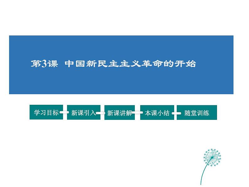 2021-2022学年度人教版九年级历史与社会上册课件2.4. 中国新民主主义革命的开始第1页