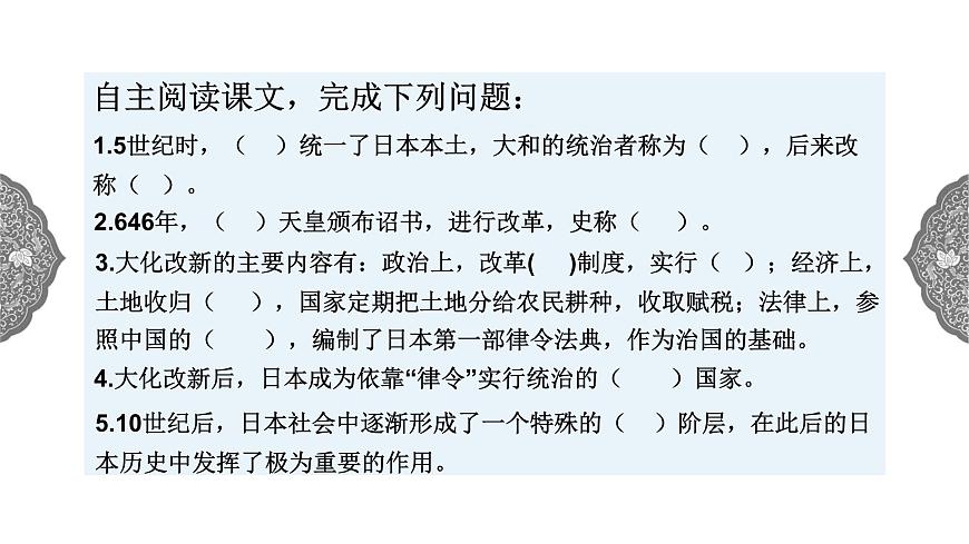 2.3 日本的大化改新 課件 初中歷史與社會人教版八年級上冊（2021年）第2頁