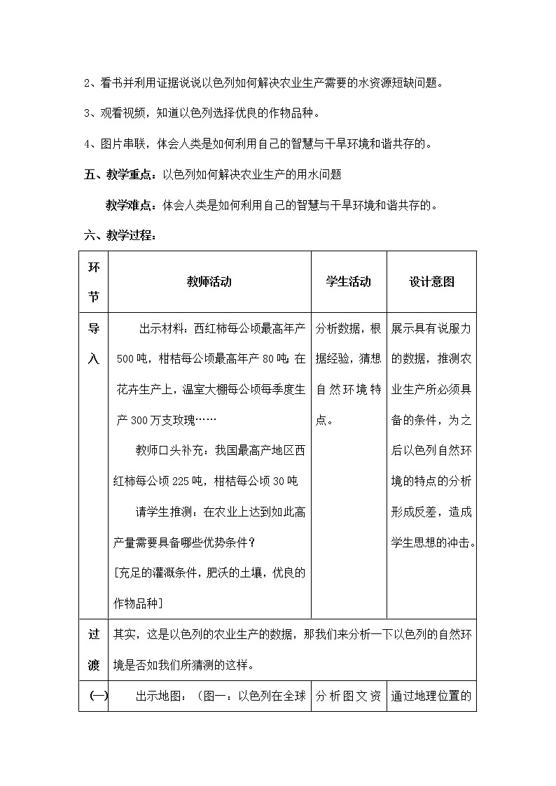 人教版(人文与地理)上册初中历史与社会第三单元第五课干旱的宝地第二课时《沙漠绿洲》教案02