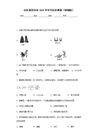 山东省菏泽市2020年中考历史真题含答案解析