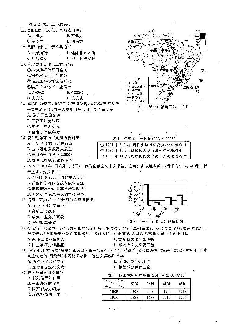 2022年浙江省温州市中考真题社会试卷及答案(含答案)02