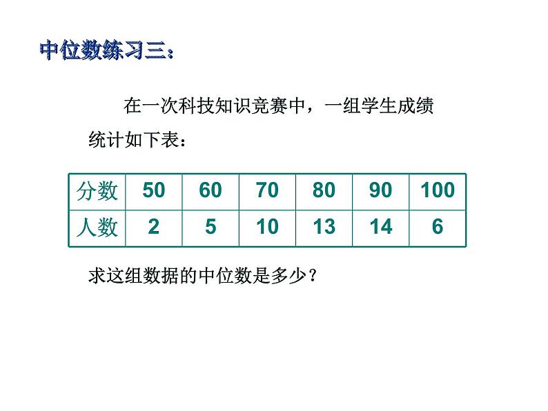 3.2中位数与众数(1)-苏科版九年级数学上册课件07