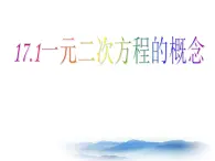 沪教版数学八上17.1《一元二次方程的概念》课件4