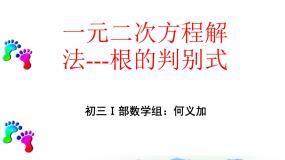 初中数学沪教版 (五四制)八年级上册17．3  一元二次方程根的判别式教课内容ppt课件