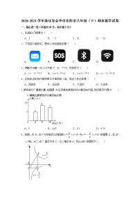 浙江省金华市东阳市2020-2021学年八年级下学期期末数学试卷（word版 无答案）