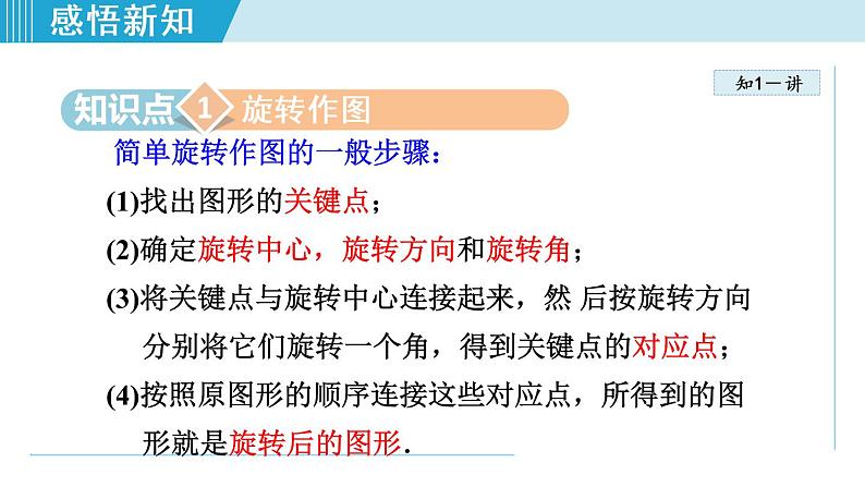 人教版九年级数学上册 23.1.2 旋转作图 课件第4页
