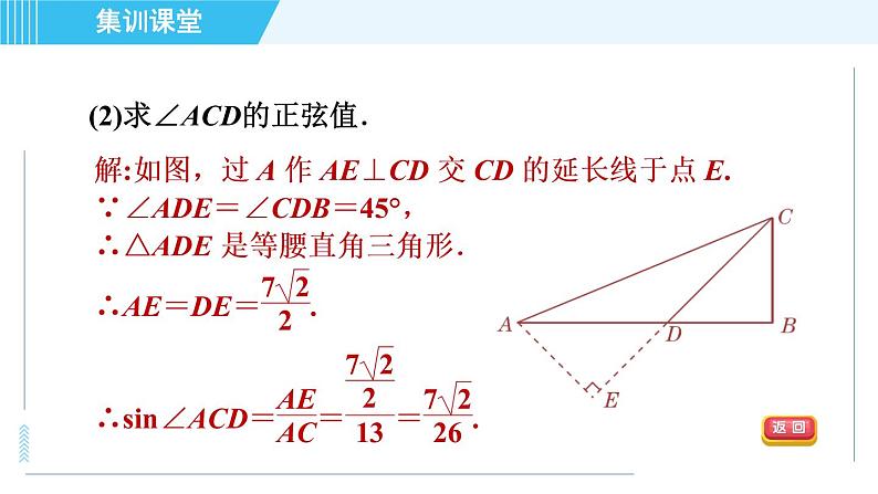 华师班九年级下册数学课件 第24章 集训课堂 练素养 求锐角三角函数值的七种常用方法第3页