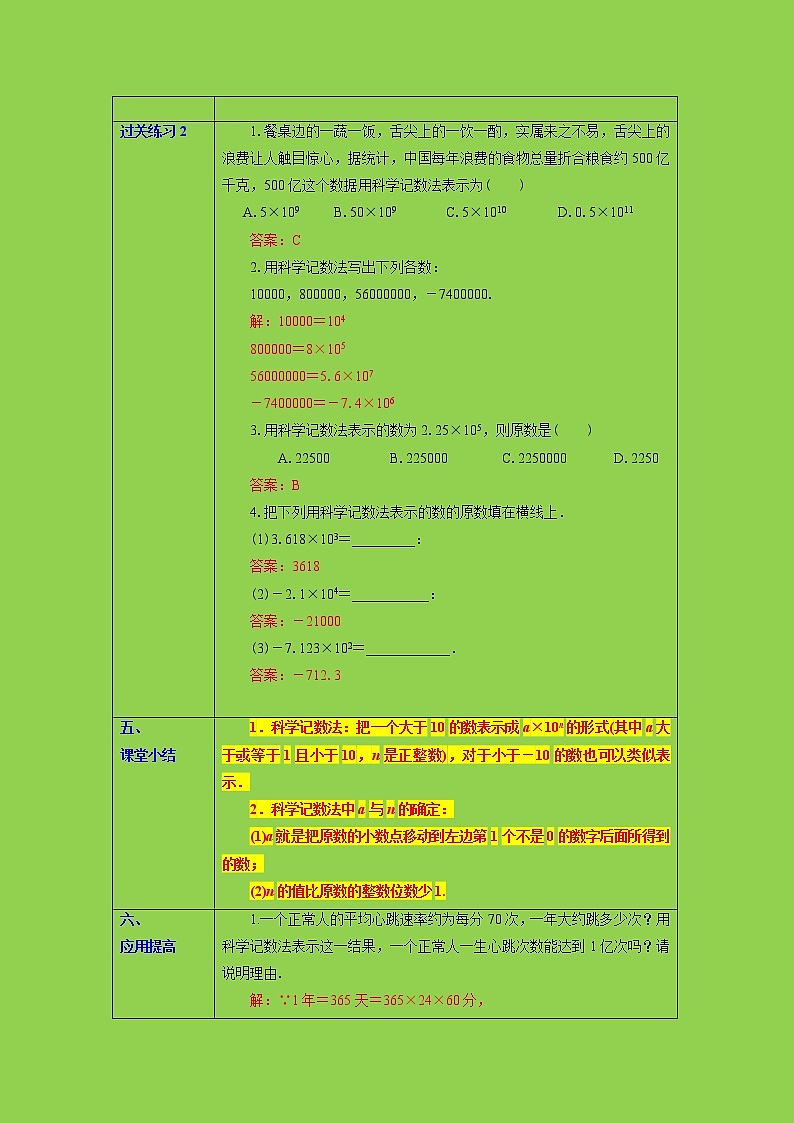 1.5.2 科学记数法 课件+教案+课后练习题03