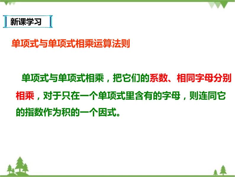 人教版数学八年级上册  14.1.4 课时1--整式的乘法 (课件+教案+练习）07