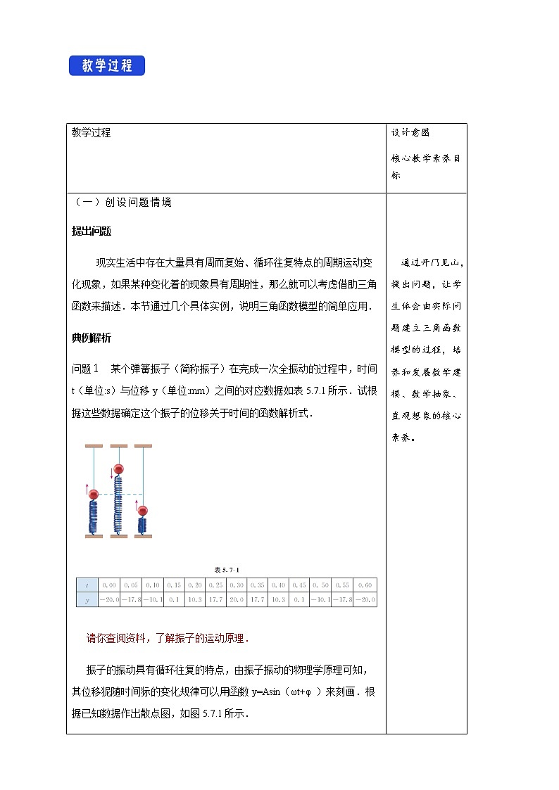 5.7 三角函数的应用 教学设计(1)第2页