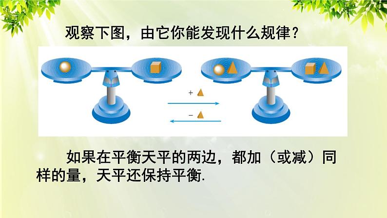 人教版七年级数学上册 第三章 3.1.2 等式的性质 课件第6页