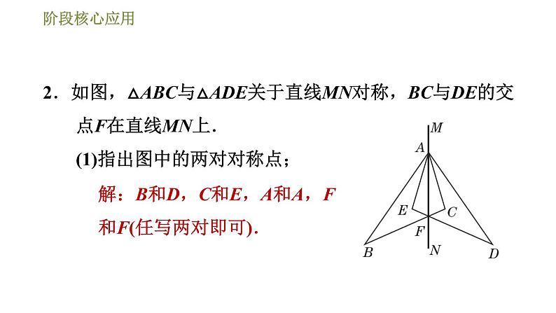 华师版七年级下册数学课件 第10章 阶段核心应用 轴对称及其性质的五种应用第4页