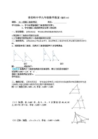初中数学冀教版九年级上册25.3 相似三角形导学案