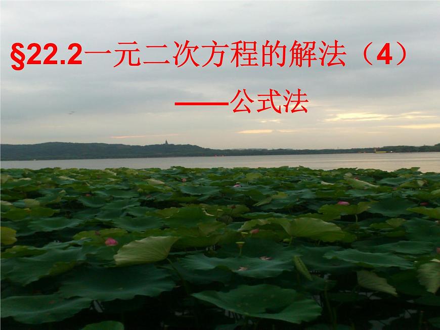22.2.4一元二次方程的解法(4)公式法第1頁