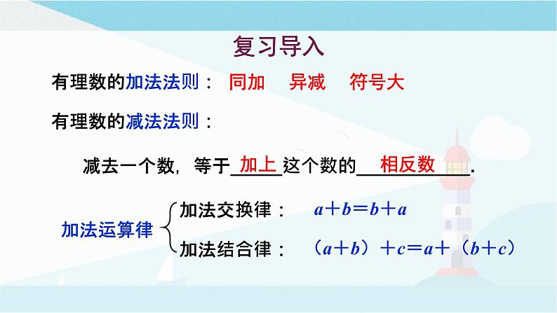 华师大版七年级上册数学 2.8 有理数的加减混合运算 课件02