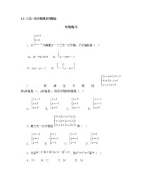 浙教版七年级下册2.5 三元一次方程组及其解法（选学）习题