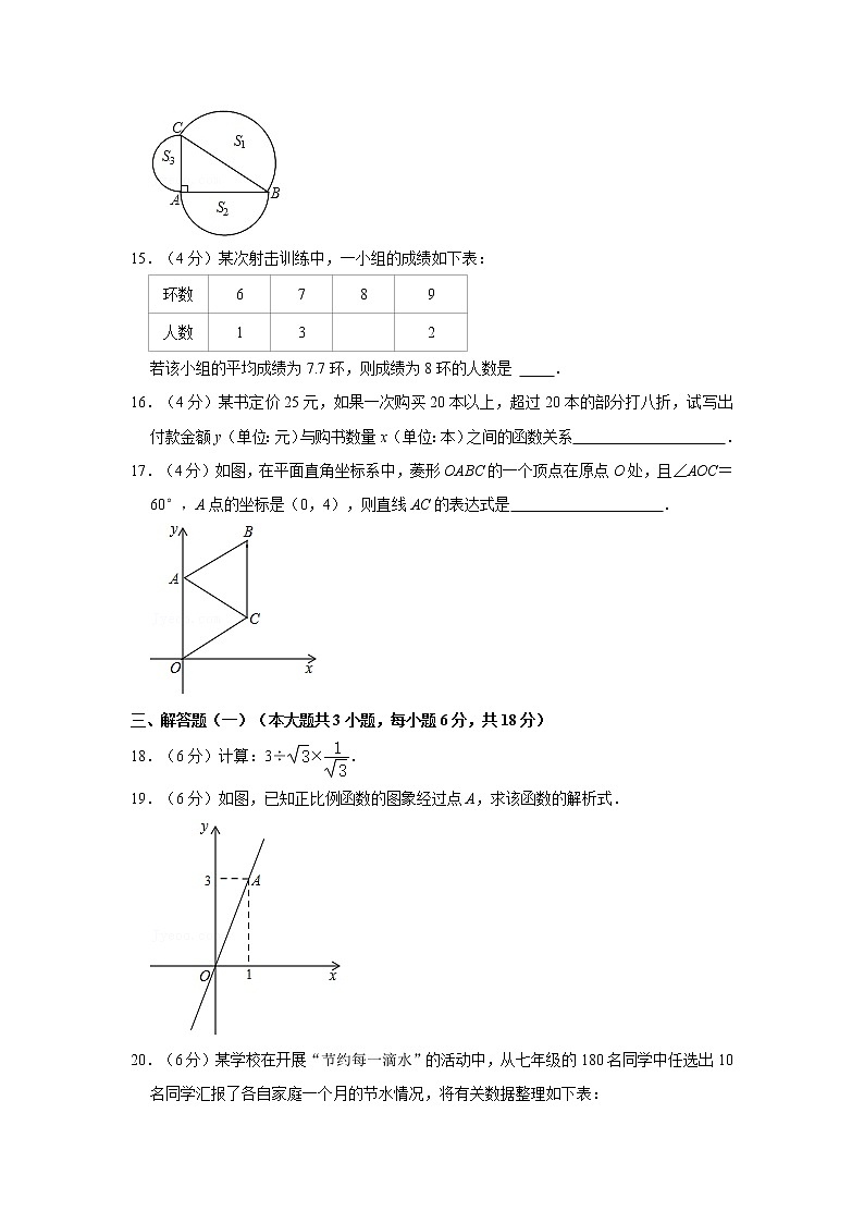 2020-2021學(xué)年廣東省陽(yáng)江市陽(yáng)東區(qū)八年級(jí)（下）期末數(shù)學(xué)試卷第3頁(yè)
