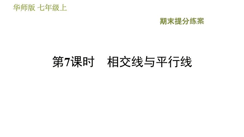 华师版七年级上册数学 期末提分练案 习题课件01