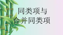 北京课改版七年级上册数学  一元一次方程《同类项与合并同类项》课件