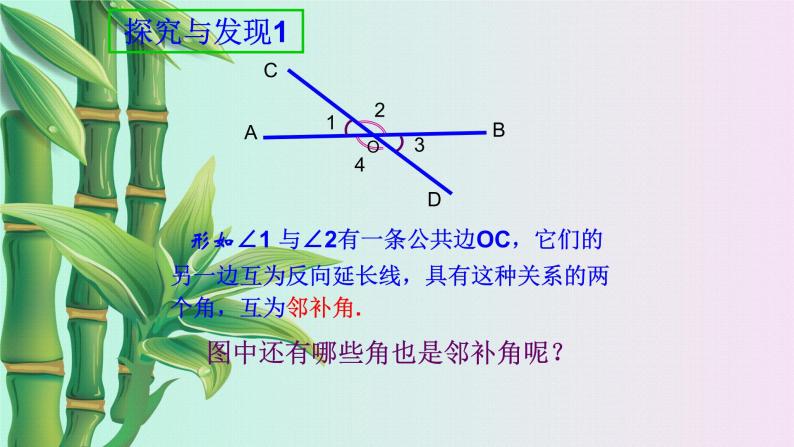 北京课改版七年级上册数学  简单的几何图形《相交线与平行线》课件05