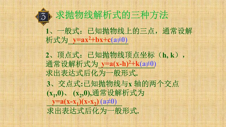 人教版九年级数学上册《二次函数》总复习课件第5页