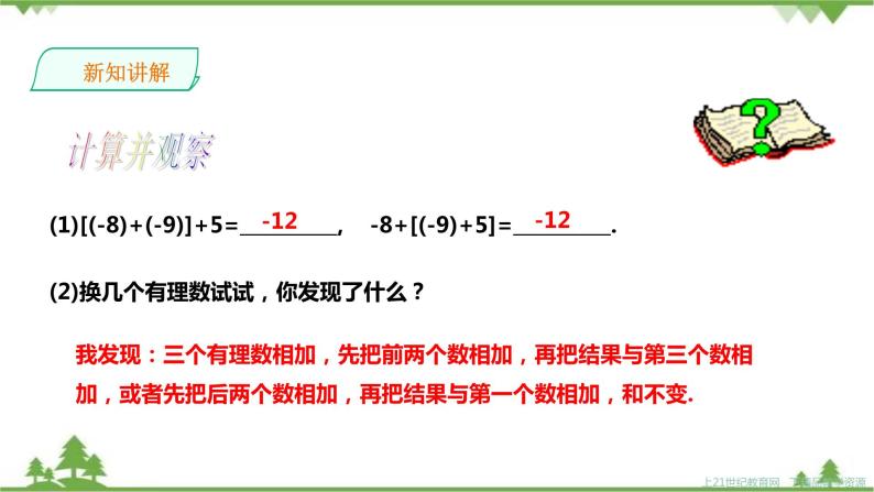 湘教版数学七年级上册  1.4.1有理数的加法2（课件+教案+练习）05