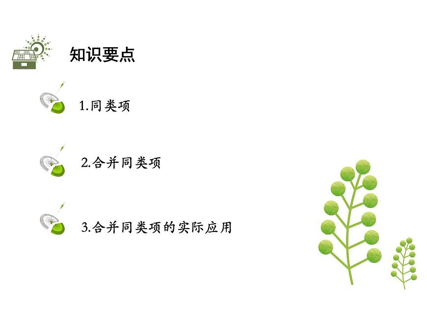 2.2整式加減 第1課時(shí)合并同類項(xiàng) 滬科版七年級(jí)數(shù)學(xué)上冊(cè)教學(xué)課件第2頁