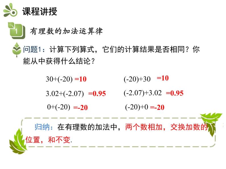 1.4有理数的加减  第3课时有理数的加、减混合运算   沪科版七年级数学上册教学课件04