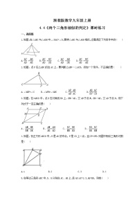 浙教版九年级上册第4章 相似三角形4.4 两个三角形相似的判定课时训练