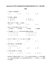 2019-2020学年四川省成都市青羊区成都市树德实验中学八上期中数学试卷