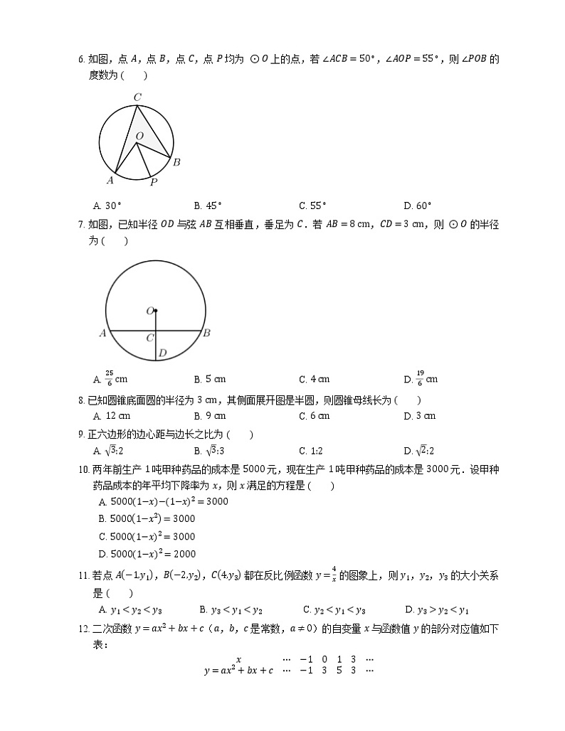 2019-2020学年天津市西青区九上期末数学试卷第2页