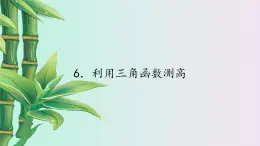 鲁教版（五四制）九年级上册数学第二章 直角三角形的边角关系《利用三角函数测高》课件