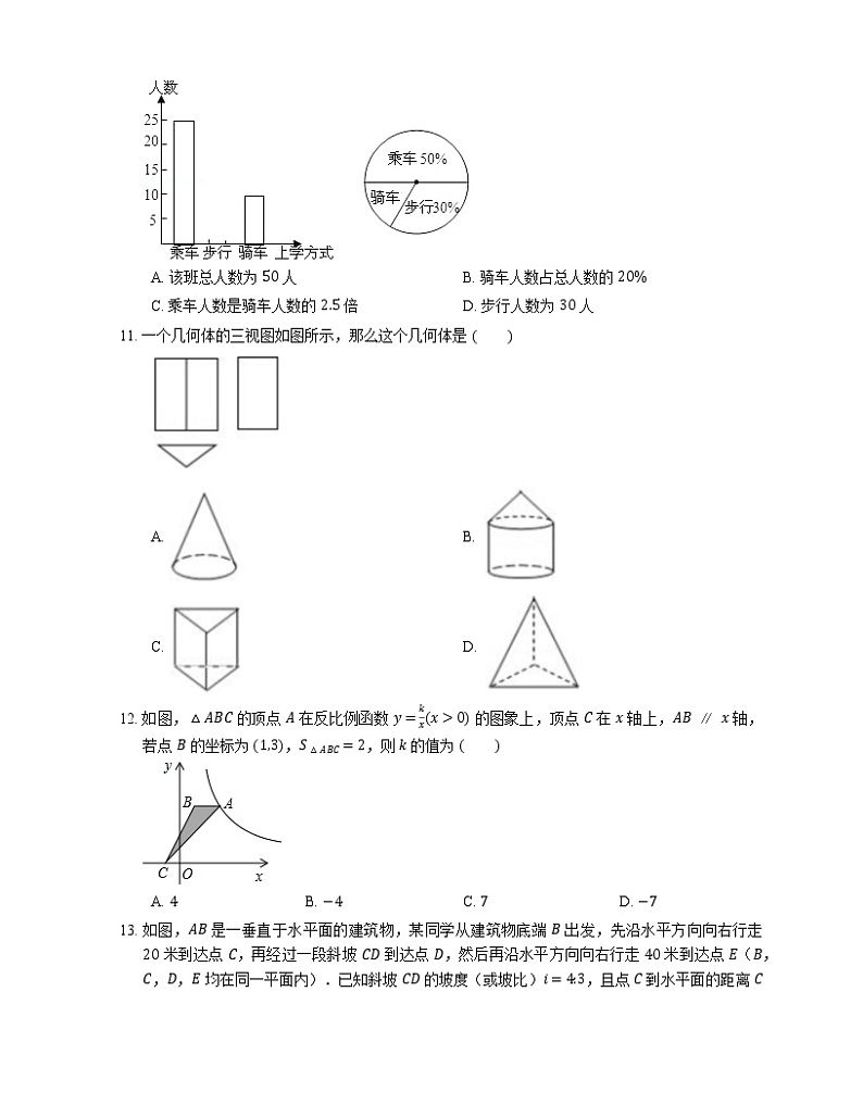 2019年云南省昆明市盘龙区、禄劝县中考二模数学试卷第2页