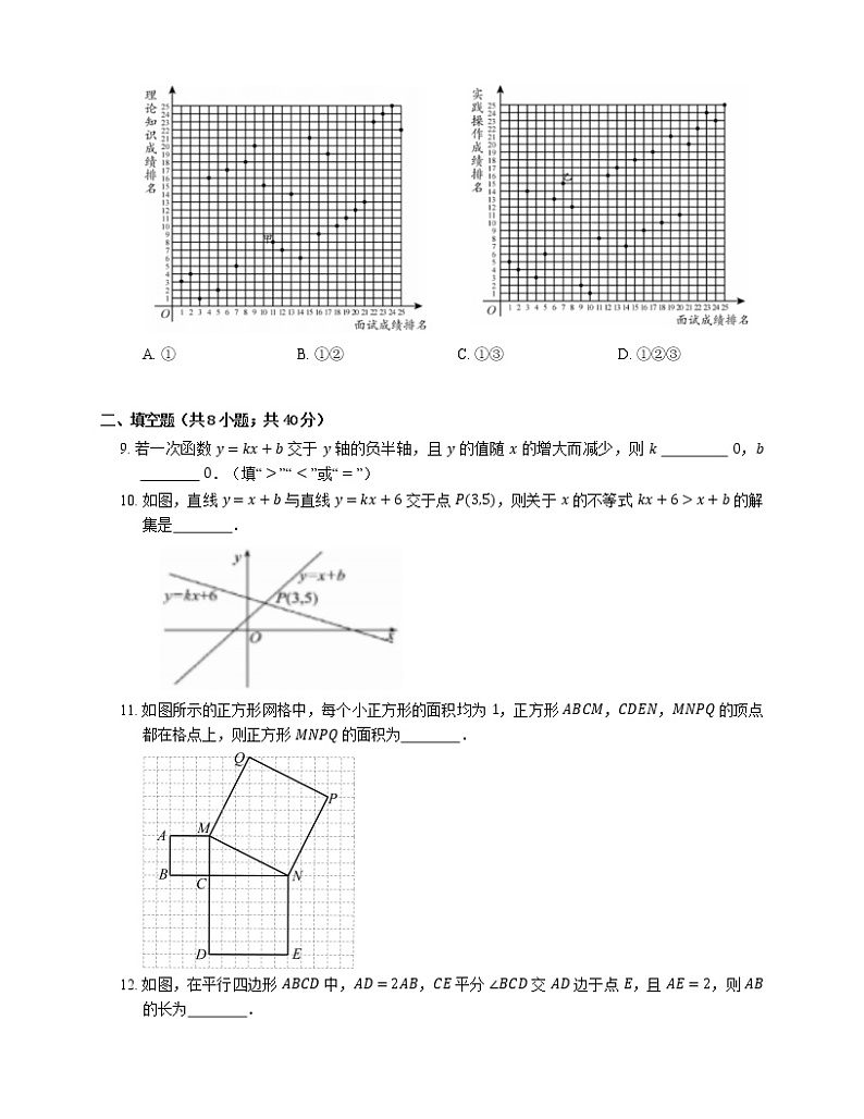 2020-2021学年北京市丰台区中央民族大学附属中学丰台实验学校八下期中数学试卷03