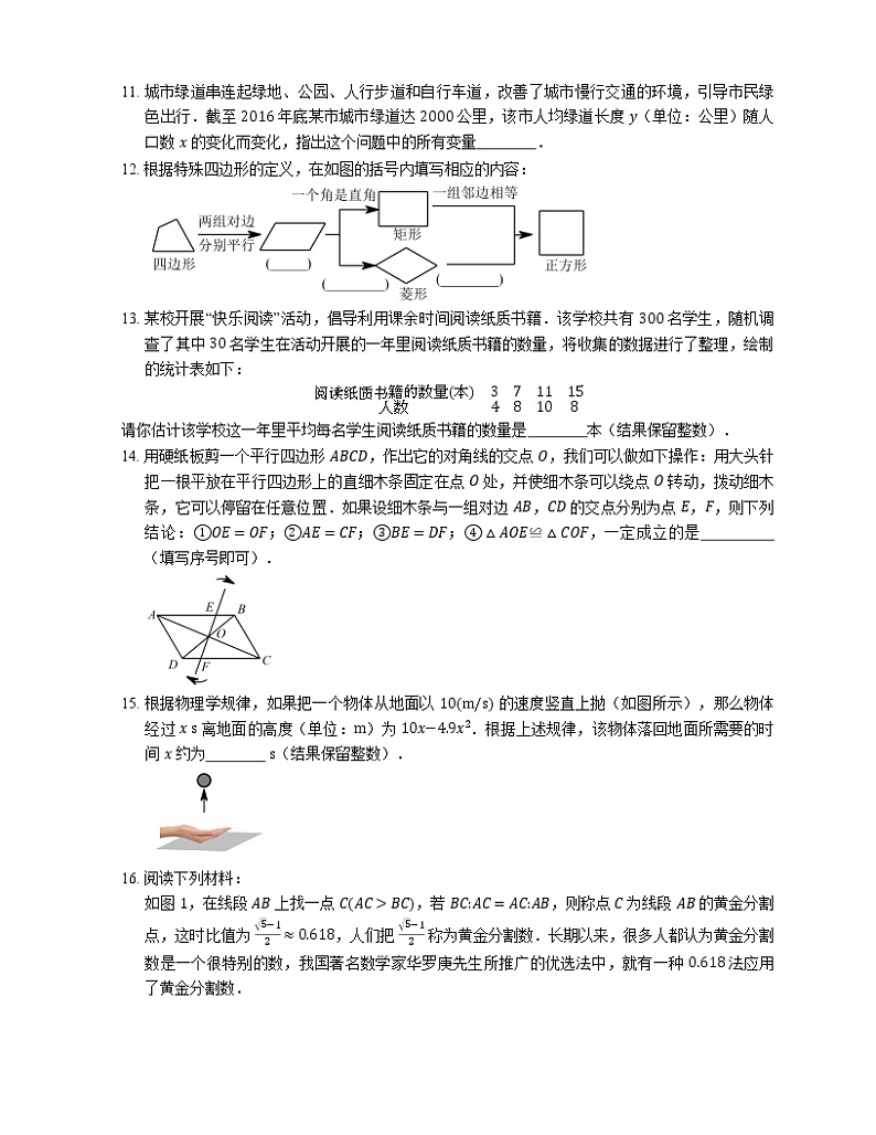 2019-2020学年北京市朝阳区八下期末数学试卷03
